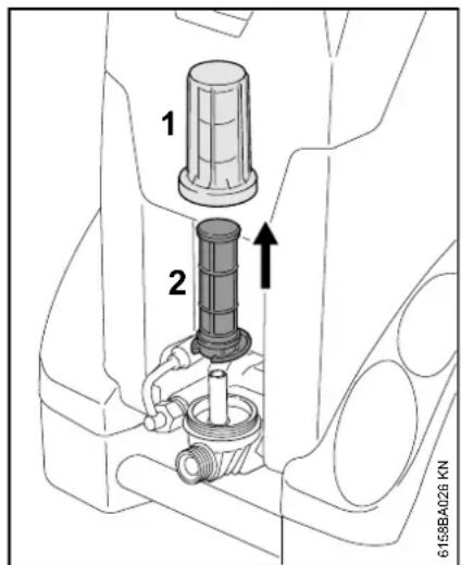 STIHL RE 282 Plus - Wasserfilter reinigen - 1