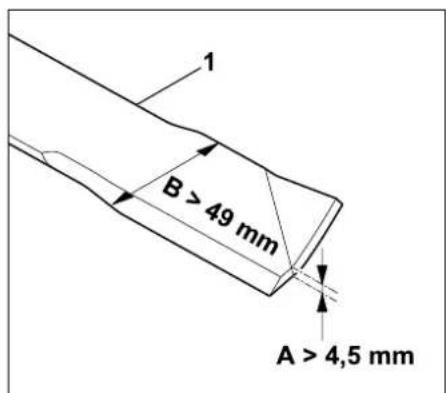 1 B > 49 mm A > 4,5 mm