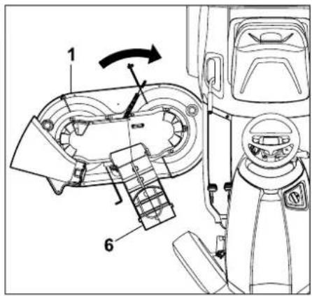 STIHL RT 4097 - Insertion du plateau de coupe : - 1