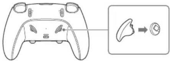 SONY DualSense Edge - De halve-koepelvormige achtertoets bevestigen - 1