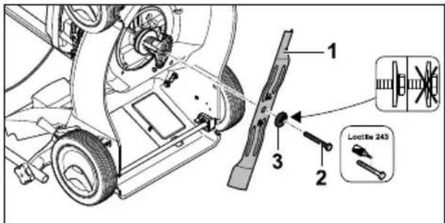 STIHL RM 248 - Attaching the Blade - 1