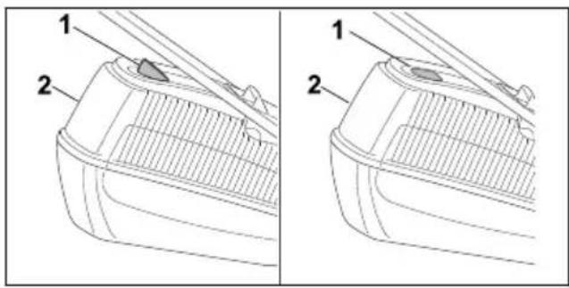 STIHL RM 248 - Vidage du bac de ramassage - 1