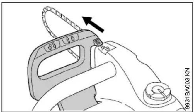 STIHL MSE 190 C - Sägekette blockieren - 1