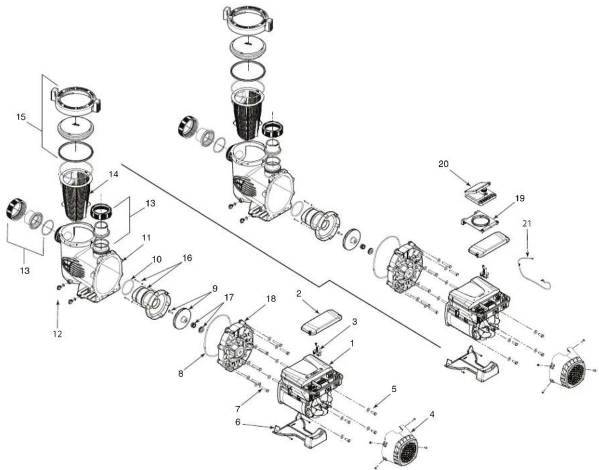 Jandy VSFHP185DV2AS - Exploded Views - 1
