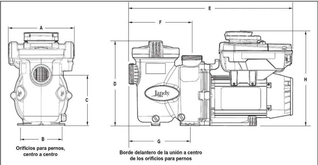Jandy VSFHP185DV2AS - Dimensiones del producto - 1