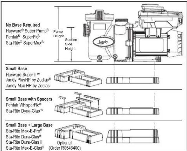 Jandy VSFHP270DV2AS - Adjustable Bases VSFHP Models - 1