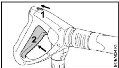 STIHL RE 272 Plus - Azionare la pistola - 1