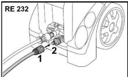 STIHL RE 272 Plus - Connecting the water supply - 1
