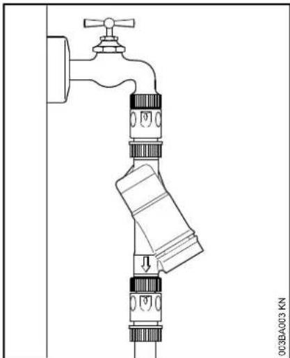 STIHL RE 272 Plus - Connecting the water supply - 3