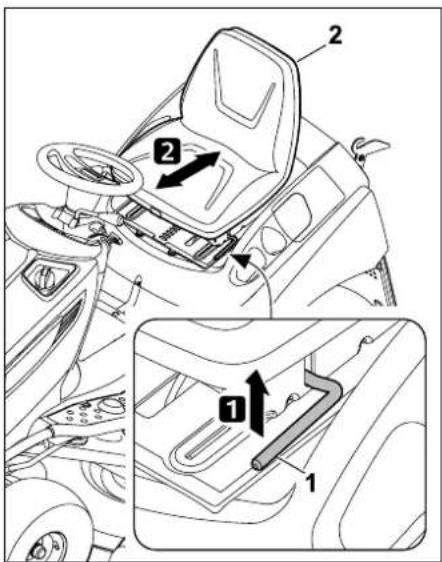 STIHL RT 6112 ZL - Réglage du siège du conducteur - 2