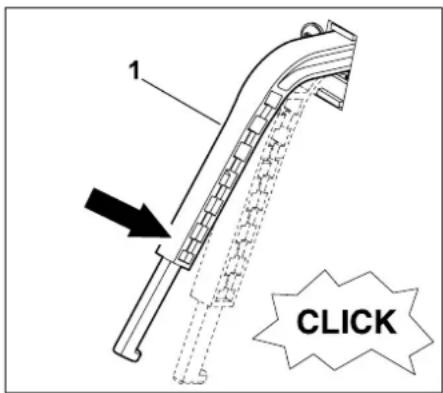 STIHL RT 6112 ZL - Pulizia del sensore livello di riempimento (cesto raccolta erba) - 1