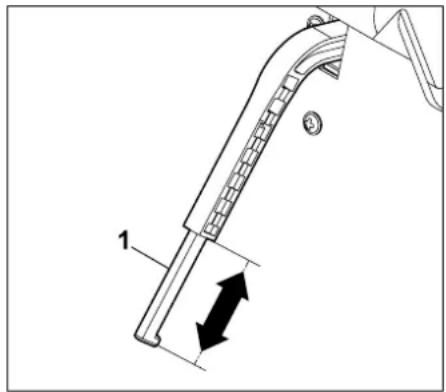 STIHL RT 6112 ZL - Sensor inhoudsindicator verstellen: - 1