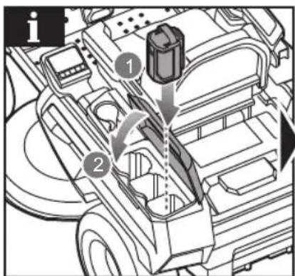 Technical diagram of a vehicle engine compartment with numbered components and directional arrows indicating flow or movement.