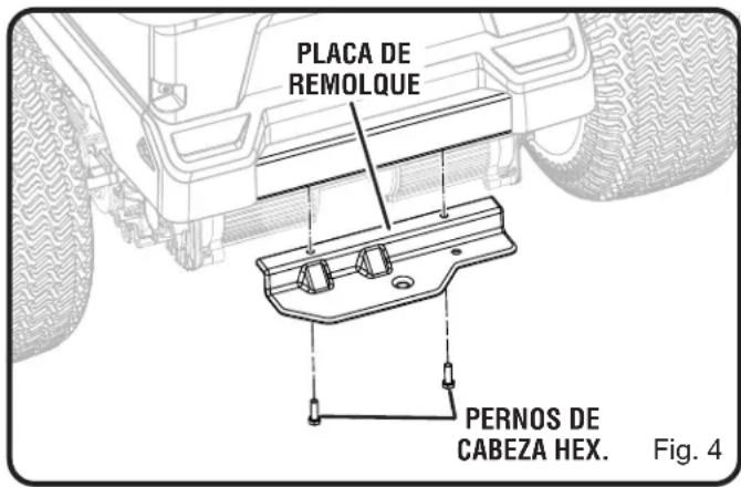 PLACA DE REMOLQUE PERNOS DE CABEZA HEX. Fig. 4