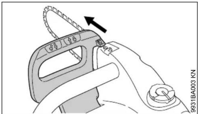 STIHL MSE 230 C - Disinserimento dell'appa-recchiatura - 3