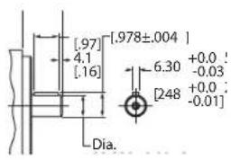 [.97] 4.1 [.16] [.978±.004] 6.30 +0.0 -0.03 [248 +0.0 -0.01] Dia.