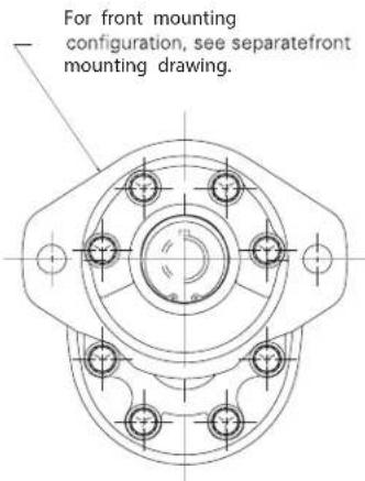 For front mounting configuration, see separatefront mounting drawing.
