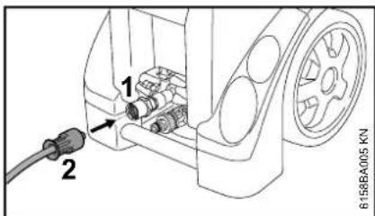STIHL RE 232 - Fitting, removing high-pressure hose - 1