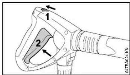 STIHL RE 232 - Accionar a pistola de ejecção - 1