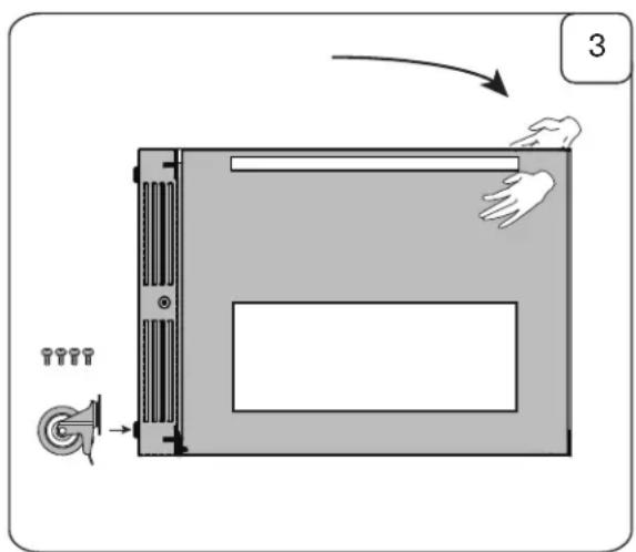 Zephyr Presrv PRKB24C01AG - Installing the Optional Caster Wheel Accessory - 3