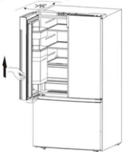 HISENSE FMN551ASF - Desmontar a porta da geladeira - 4