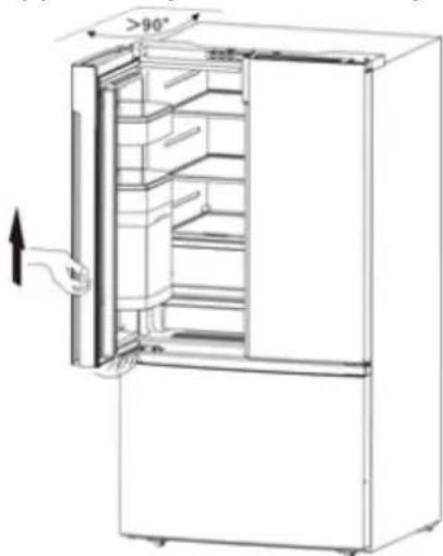 HISENSE FMN551ASF - Demonteren van de koelkastdeur - 4