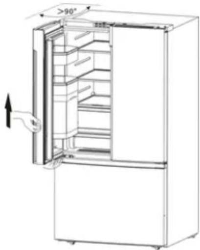 HISENSE FMN551ASF - Demontage der Kühlschranktür - 4