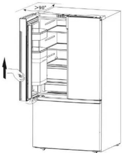 HISENSE FMN551ASF - Disassembling the fridge door - 4