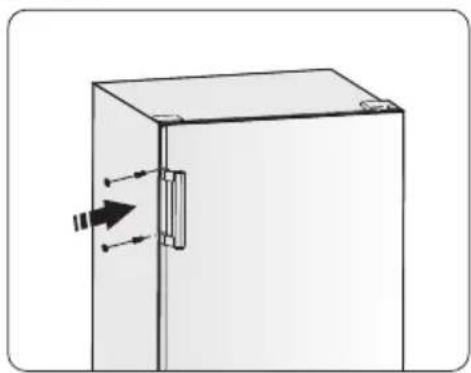 HISENSE FV240N4AW1 - Instalação da maçaneta da porta - 1