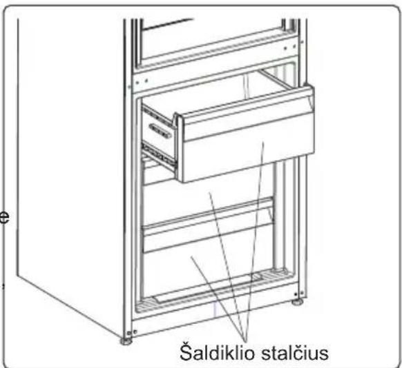 ELECTROLUX LNT7ME36K2 - Norėdami išimti šaldiklio stalčių: - 3