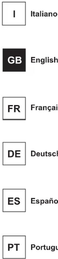 I Italiano GB English FR Français DE Deutsch ES Español PT Portugu