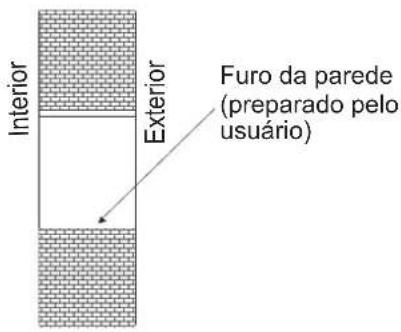 HISENSE APC12 - Faça um furo para a tampa da parede - 1