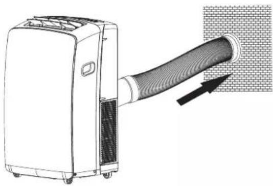 HISENSE APC12 - Insertar el adaptador de escape de la pared al cobertor de la pared - 1
