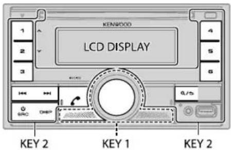 KENWOOD LCD DISPLAY KEY 2 KEY 1 KEY 2