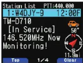 KENWOOD THD74A - LISTE DES STATIONS - 2