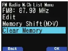 KENWOOD THD74A - Effacer des stations de radio FM - 1