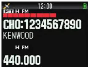 KENWOOD THD74A - En cours de transmission, appuyez sur [ENT]. - 1
