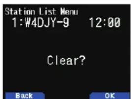 KENWOOD THD74A - Effacer la mémoire de station APRS - 2