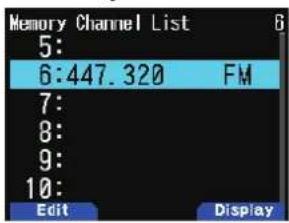 KENWOOD THD74A - Sauvegarde de fréquences de répéteur standard et simplex - 2