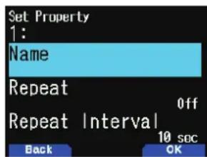 KENWOOD THD74A - NOMS DE LA MÉMOIRE DE MESSAGES VOCAUX - 1