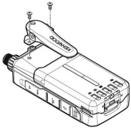 KENWOOD THD74A - INSTALLATION DU CROCHET DE CEINTURE - 1