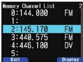 KENWOOD THD74A - Sauvegarde de fréquences de répéteur à fréquences irrégulières - 1