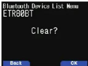 KENWOOD THD74A - Sélectionnez [Clear] et appuyez sur [ENT]. - 1