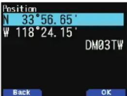 KENWOOD THD74A - Modification de la position (latitude et longitude) - 1