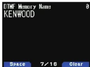 KENWOOD THD74A - Enregistrement d'un code DTMF dans la mémoire - 3