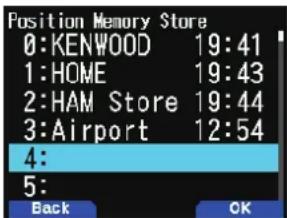 KENWOOD THD74A - Vérification de la mémoire de position enregistrée - 1