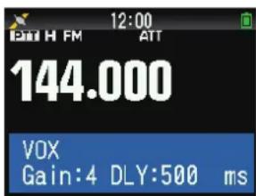 KENWOOD THD74A - Lorsque la fonction VOX est activée : - 1