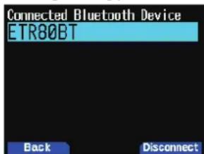 KENWOOD THD74A - Déconnexion d'un périphérique Bluetooth - 1