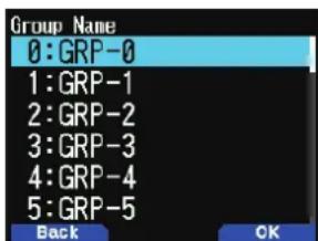 KENWOOD THD74A - Noms des groupes de mémoire - 1