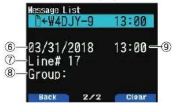 KENWOOD THD74A - Sélectionnez un numéro de liste avec la commande [ENC] et appuyez sur [▶]. - 2